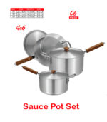 Sauce Pot Set (wooden handle)